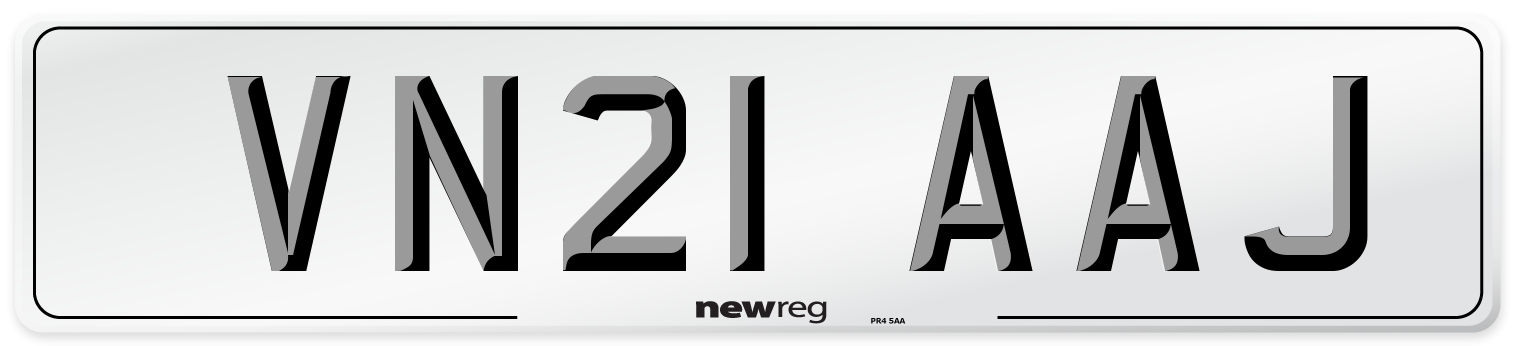 VN21 AAJ Number Plate from New Reg